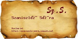 Szaniszló Sára névjegykártya
